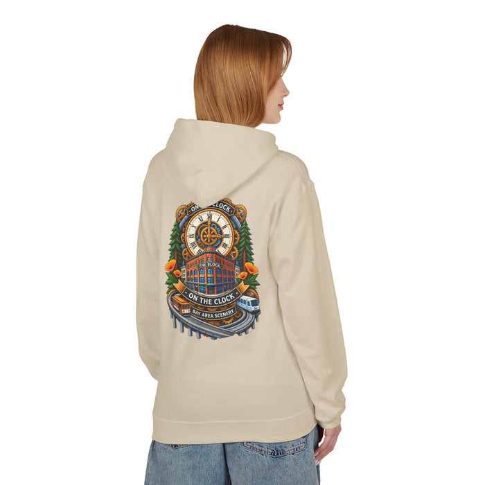 On the Clock Hoodie — Retro Clockhouse Workwear Pullover