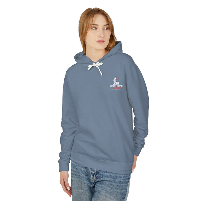 Hoodie — "On the Clock Like the Block" Vintage City Clock Graphic Hoodie