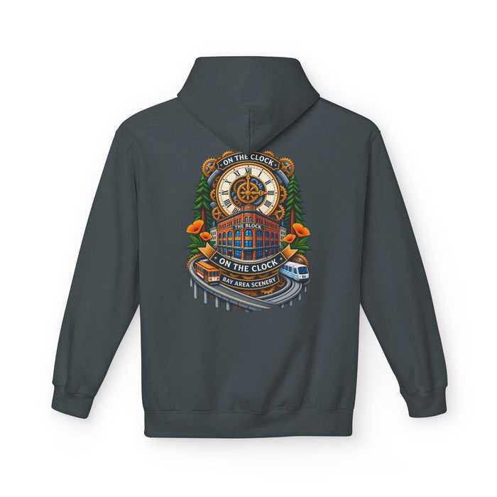 On the Clock Hoodie — Retro Clockhouse Workwear Pullover