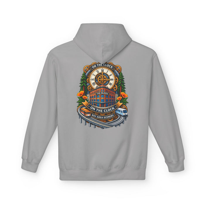 On the Clock Hoodie — Retro Clockhouse Workwear Pullover