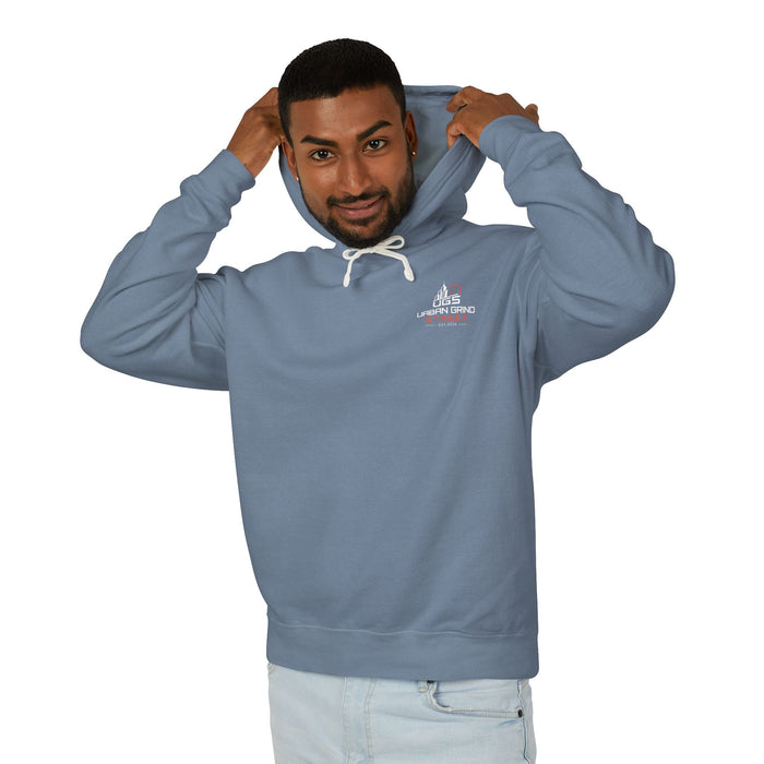 Hoodie — "On the Clock Like the Block" Vintage City Clock Graphic Hoodie
