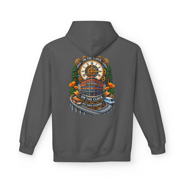 On the Clock Hoodie — Retro Clockhouse Workwear Pullover