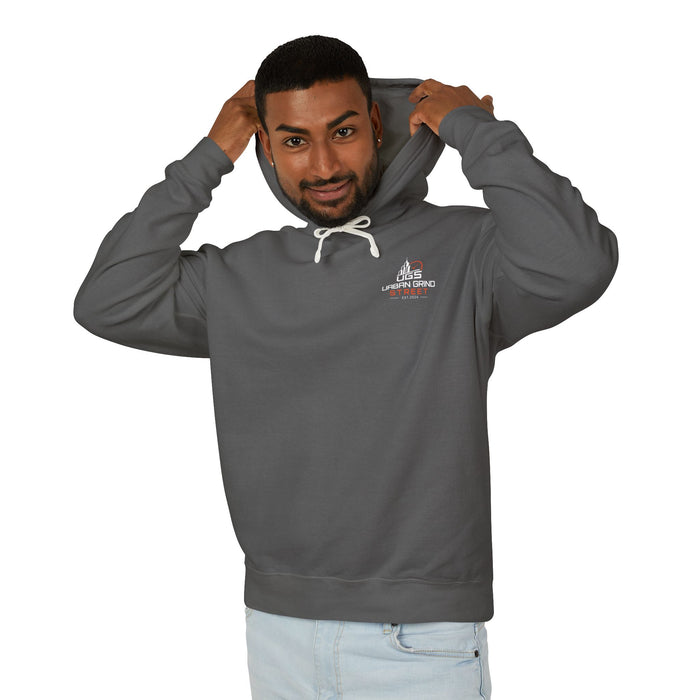 Hoodie — "On the Clock Like the Block" Vintage City Clock Graphic Hoodie