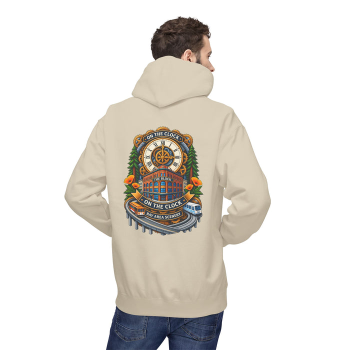 On the Clock Hoodie — Retro Clockhouse Workwear Pullover