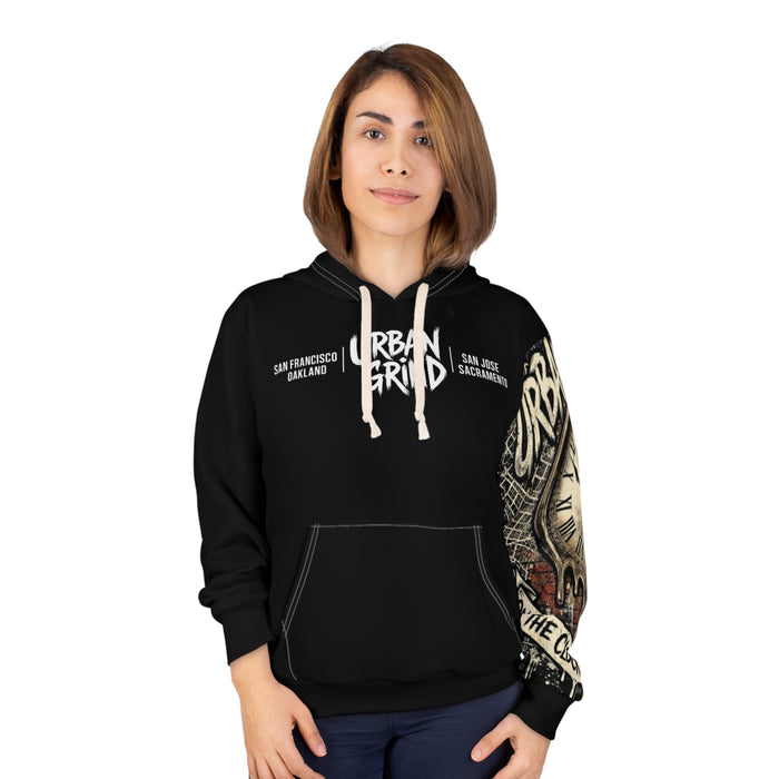 Urban Grind Hoodie — "On the Clock Like the Block" Streetwear Pullover