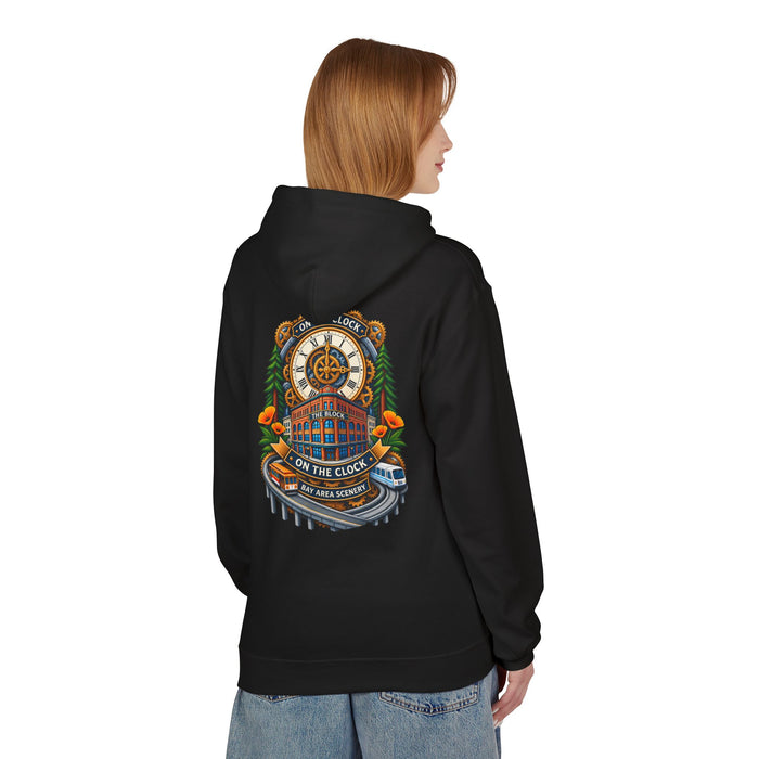 On the Clock Hoodie — Retro Clockhouse Workwear Pullover