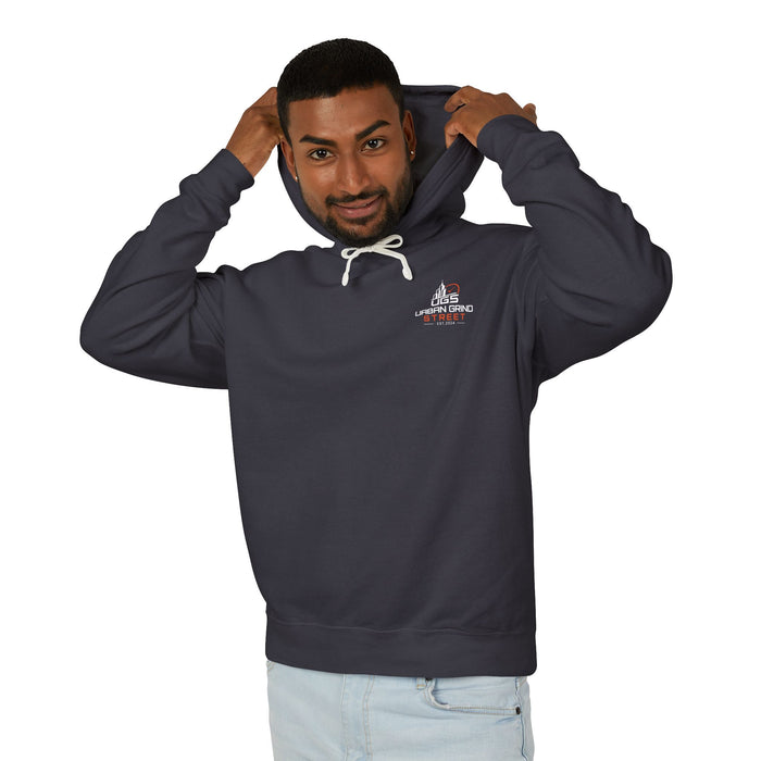 Hoodie — "On the Clock Like the Block" Vintage City Clock Graphic Hoodie