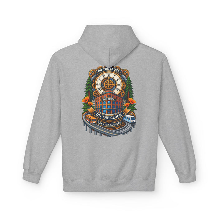 On the Clock Hoodie — Retro Clockhouse Workwear Pullover