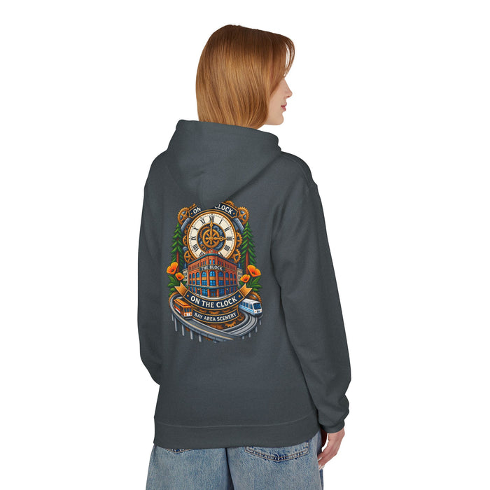 On the Clock Hoodie — Retro Clockhouse Workwear Pullover