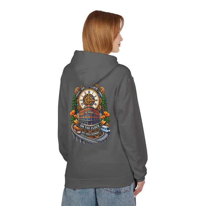 On the Clock Hoodie — Retro Clockhouse Workwear Pullover