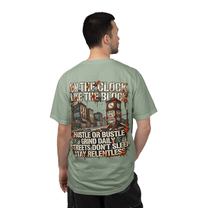 On the Clock Like the Block Hustle T-Shirt — Urban Street Grind Graphic Tee