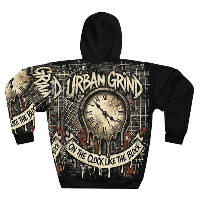 Urban Grind Hoodie — "On the Clock Like the Block" Streetwear Pullover