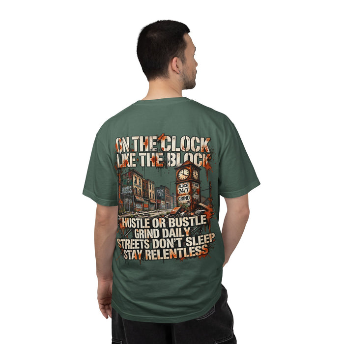 On the Clock Like the Block Hustle T-Shirt — Urban Street Grind Graphic Tee
