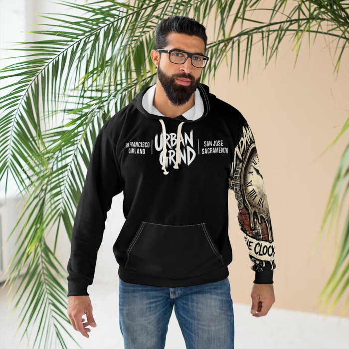 Urban Grind Hoodie — "On the Clock Like the Block" Streetwear Pullover