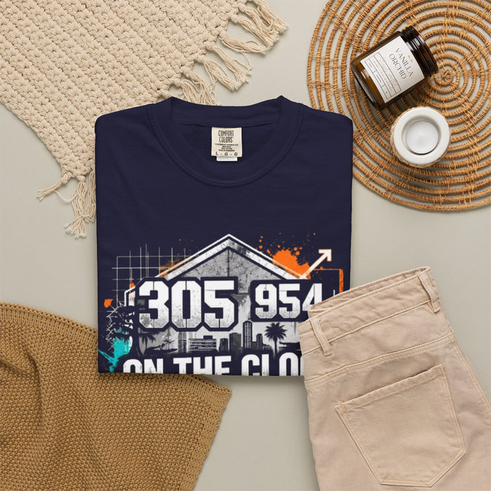Urban Grind 305/954 T‑Shirt — 'On the Clock Like the Block' Streetwear Tee