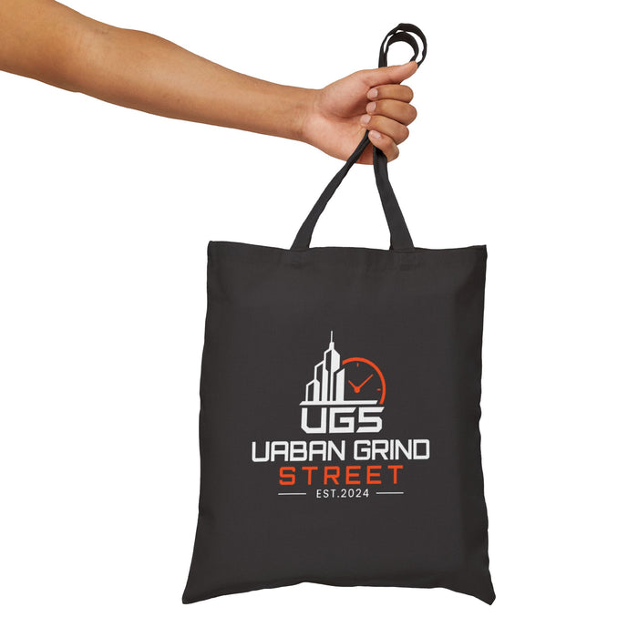 Urban Grind Street Cotton Tote Bag — 'UGS' Logo Canvas Shopper