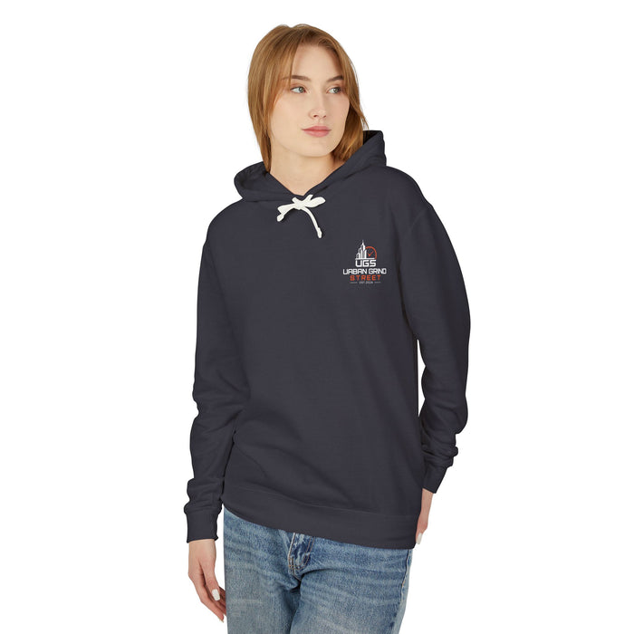 Hoodie — "On the Clock Like the Block" Vintage City Clock Graphic Hoodie