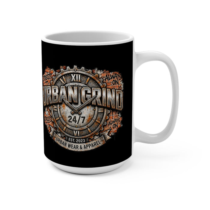 Urban Grind 24/7 Coffee Mug — Industrial Streetwear Graphic 15oz